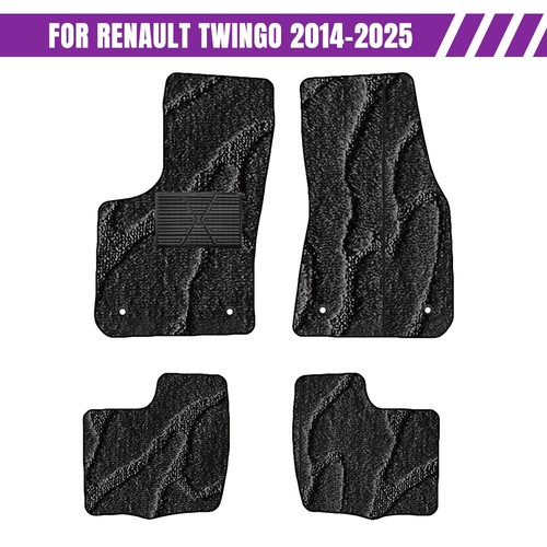 Car Mats For Renault Twingo 2014-2025 Waterproof Durable With Install Tool 4pc