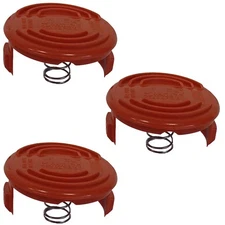 3 Pack Spool Cap & Spring 385022-03 fits Black and Decker AFS Trimmers