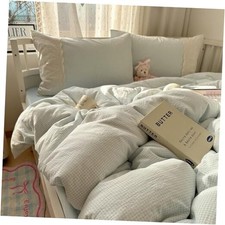 Blue Gingham Duvet Cover Twin Size - 3 Piece Twin 68" x 86" 03 - Blue Gingham