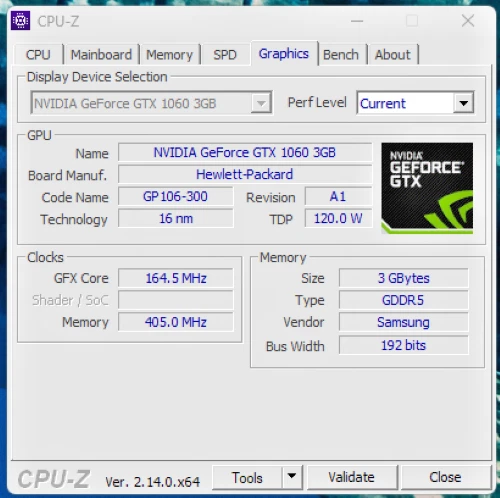 HP GeForce GTX 1060 3GB GDDR5 Graphics Card (909616001) - Image 2 of 4