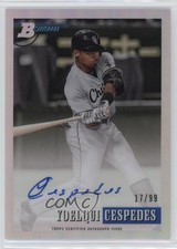 2021 Bowman Heritage Chrome Prospect Refractor 17/99 Yoelqui Cespedes Auto sh7