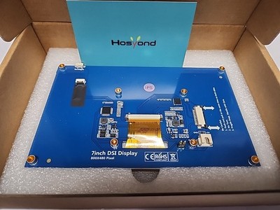 HOSYOND 7 Inch Touchscreen IPS DSI Display for Raspberry Pi 5/4/3, 800X480 Pixel