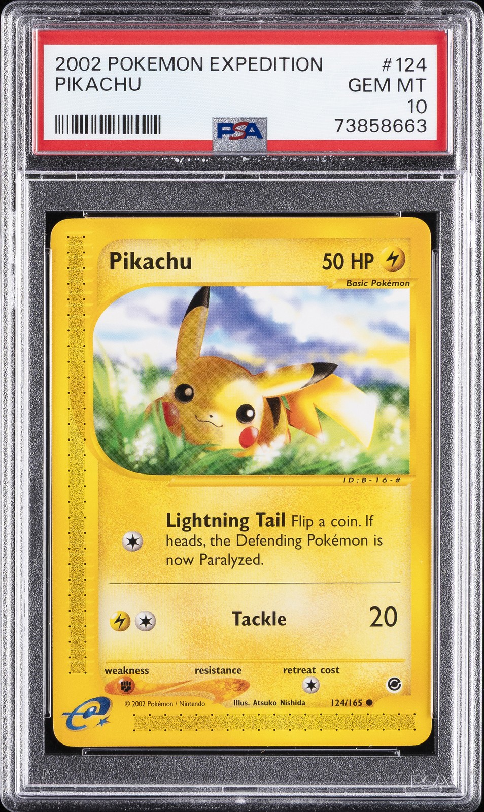 2002 POKEMON EXPEDITION #124 PIKACHU PSA 10