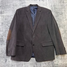 Lauren Ralph Lauren Blazer Mens 44R Gray Corduroy Jacket Sport Coat Elbow Patch