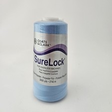 Coats  Clarke Surelock Overlock Thread White 3,000 yd 100 Spun Polyester NEW