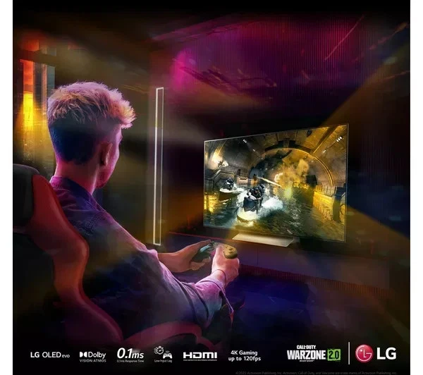 LG OLED48C44LA 48 OLED HDR 4K Ultra HD Smart TV, ALEXA & GOOGLE ASSIST - Image 4 of 4