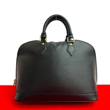 Louis Vuitton Alma Epi Leather Handbag Women Black One Size 652967