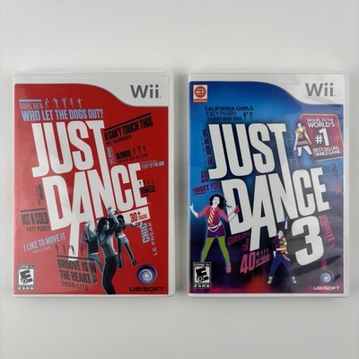 Just Dance 1 & Just Dance 3  Who Let the Dogs Out  Nintendo Wii Lot Tested