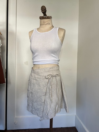 Alohas | Linen Wrap Skirt | Natural | S | New with Tags