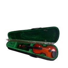 Cremona SV50 4/4 Acoustic Violin Polished Brown 4 Strings Chinrest Bow Case