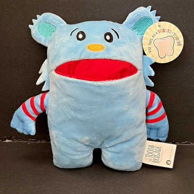 The Tooth Brigade Tooth Fairy Pillow, Blue & Red Plush Monster Stuffed Toy