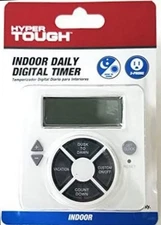 Hyper Tough Indoor Daily Digital Timer Programmable On/Off Dusk to Dawn Feature