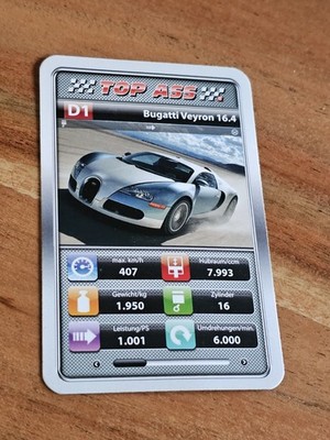 Bugatti Veyron 16.4 - Prototypen Einzelkarte - Quartett  (7E)