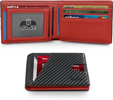 Mens Slim Leather RFID Wallet Bifold Credit Card Holder Cash Pocket Thin