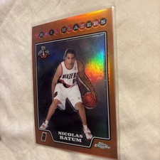 2008-09 Topps Chrome - Nicolas Batum #218 Orange Refractor /499 (RC)