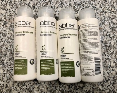 Lot of 4 abba Pure Performance Recovery Treatment Conditioner 8 oz 236 ml x 4