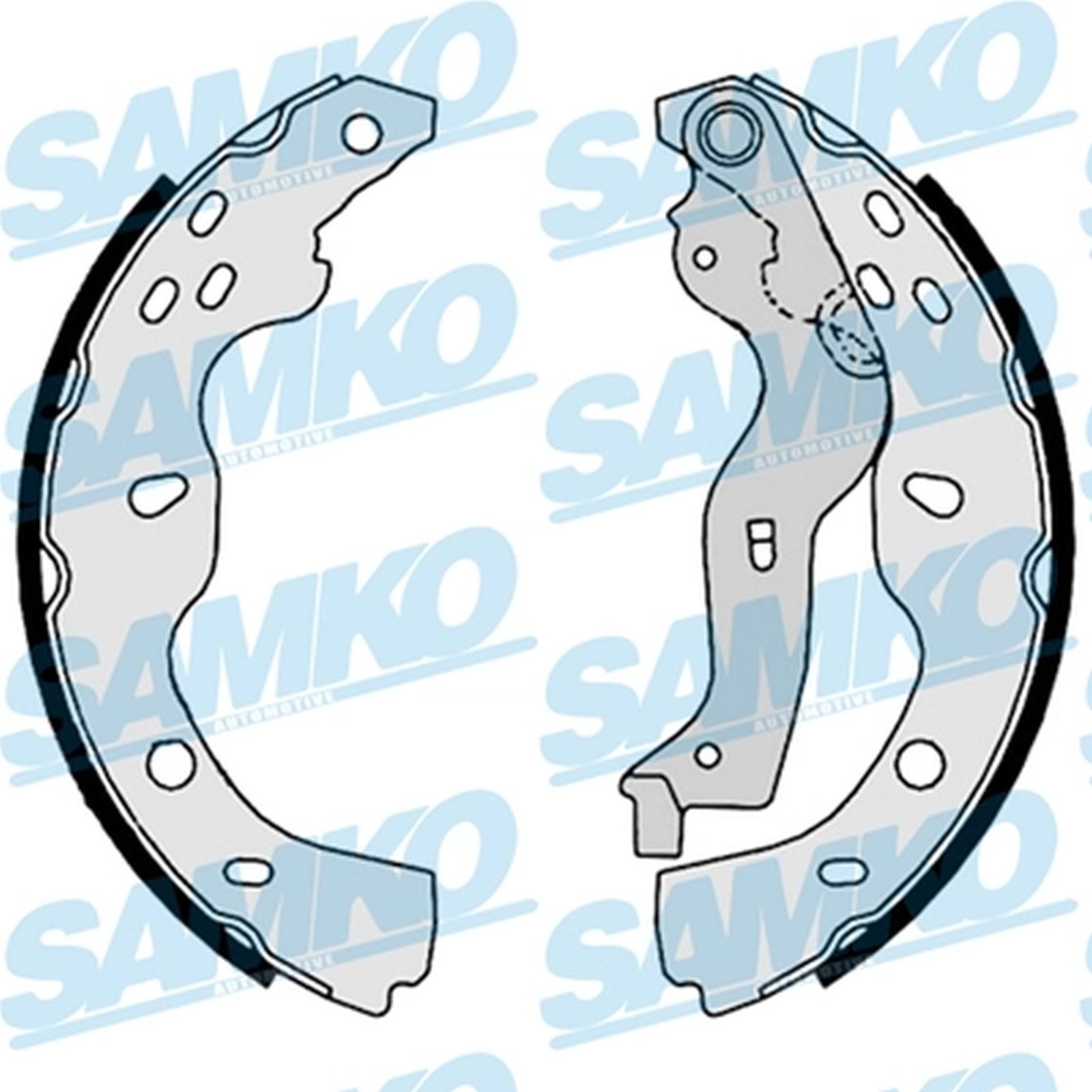 ORIGINAL® SAMKO Bremsbackensatz Hinten für Fiat SEDICI Suzuki SX4 Stufenheck