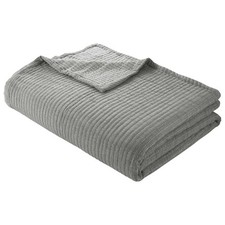 Mainstays 100 Cotton Matelass  Quilt Full/Queen Reversible All-Season, Gray