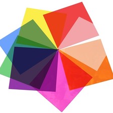 cellophan farbig, 120pcs cellophanfolie,8 Multi-Colors fensterfolie basteln, ...