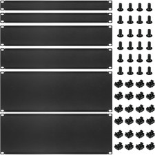 6 Pcs 1U,2U,4U Blank Panel Metal Rack Mount, 19 Inches, Filler Panel Mount Space