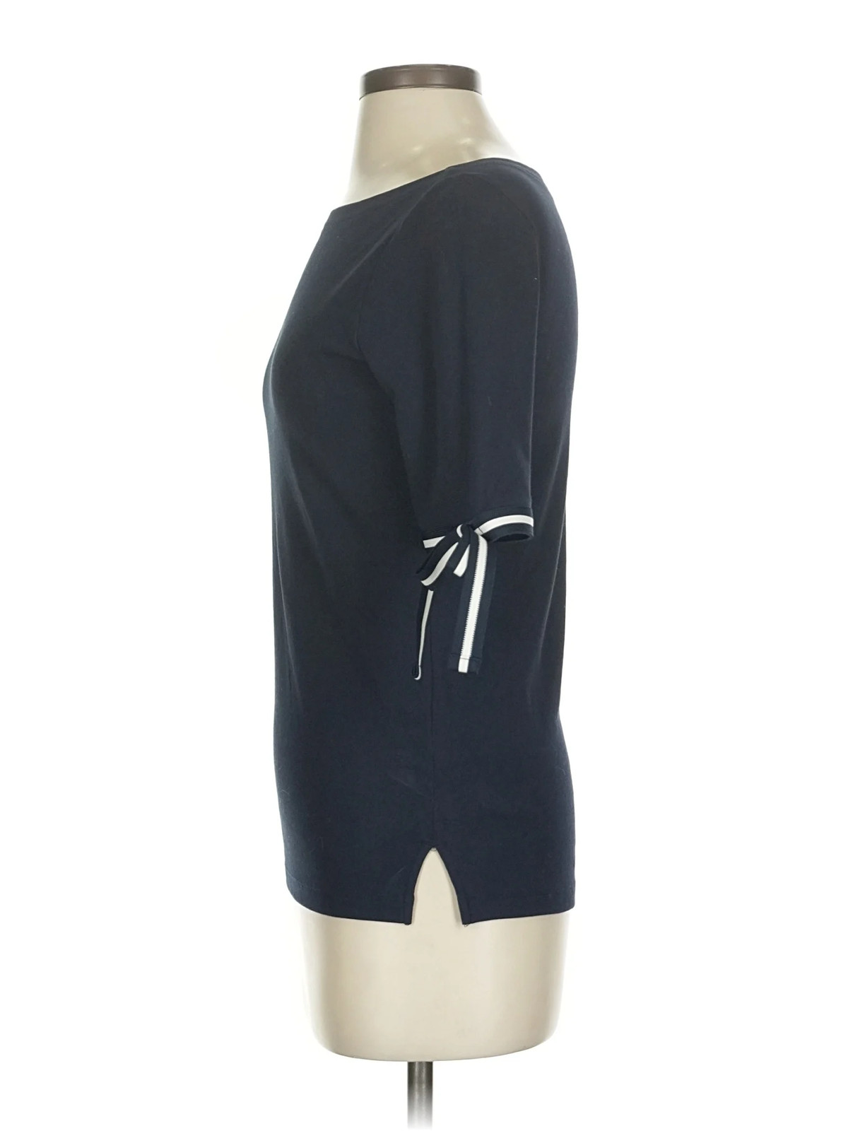Lauren by Ralph Lauren Women Blue 3/4 Sleeve Top S thumbnail 4