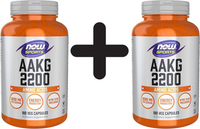 2 X Now Foods Aakg 2200 - 180 Vcaps (166,53 Eur/Kg)