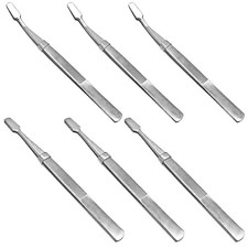 6 Pcs Stainless Steel Stamp Tweezers Hobby Durable Plated Philately