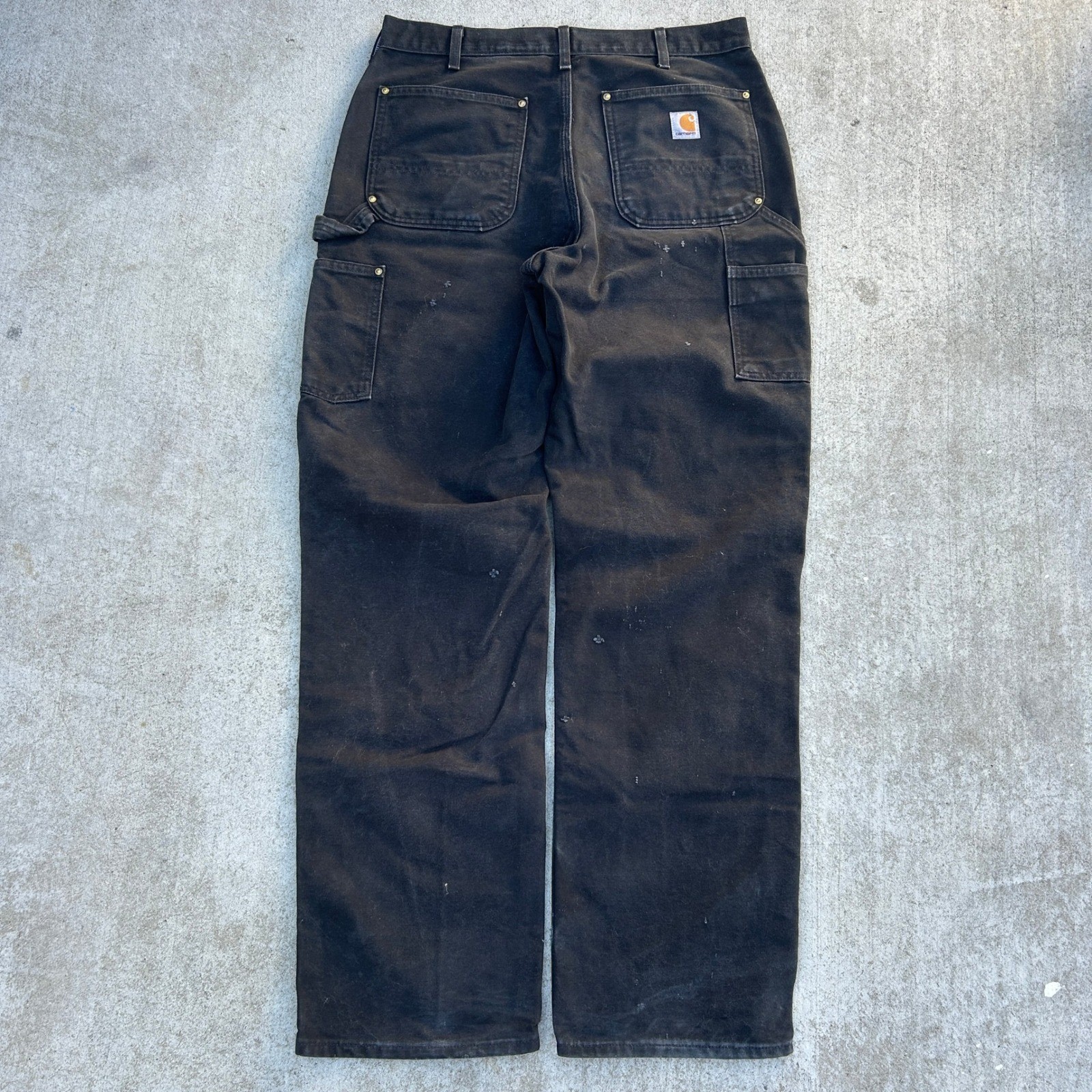 Carhartt Double Knee Pants 34x34 Black Vintage USA Di… - Gem