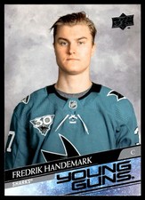 2020-21 UPPER DECK YOUNG GUNS Fredrik Handemark Rookie San Jose Sharks #711 R37