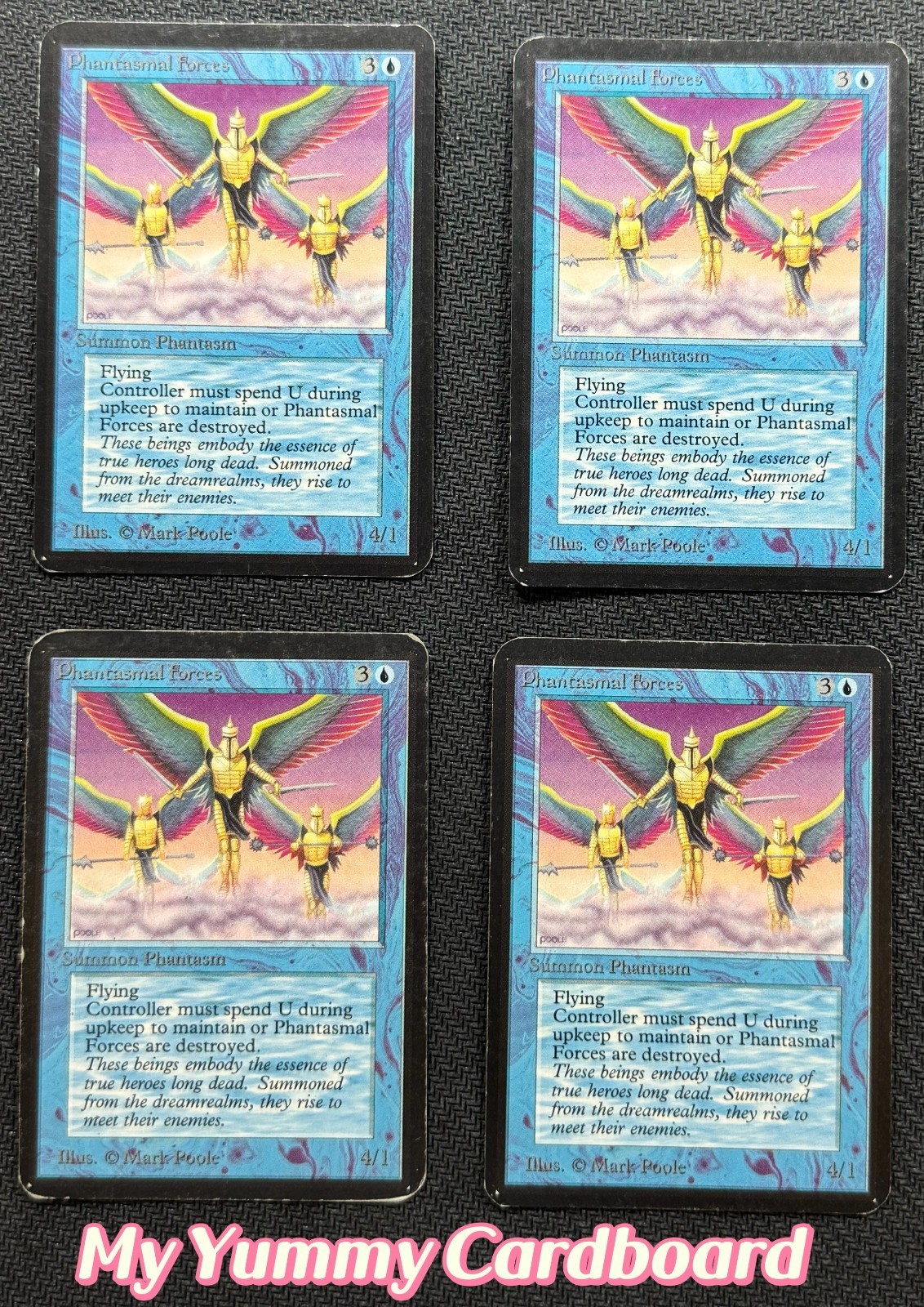 MTG Alpha Phantasmal Forces x4 Playset — MP to HP | Limited Edition Alpha 1993
