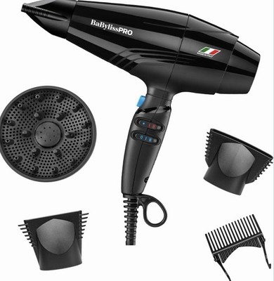 BaBylissPRO Rapido Nano Titanium Ionic Lightweight Dryer Cool Shot Black 2000W