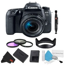 Canon EOS 77D DSLR Camera 18-55mm Lens Bundle w/ 3 Piece Filter Kit