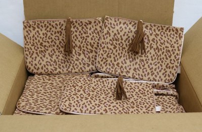 Lot 64 Ipsy Cheetah Leopard Print Glam Travel Makeup Cosmetic Bag NEW (BAG ONLY)