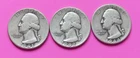 Washington Silver Quarters ( Lot of 3 )