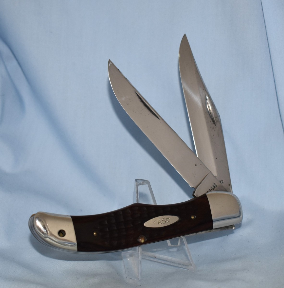 VINTAGE CASE XX PAKKAWOOD FOLDING HUNTER KNIFE 6265 SAB 2 DOT SAB