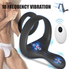 Penis Cock Ring Vibrator G-spot Dildo Massager Sex Toys For Women Men Couples