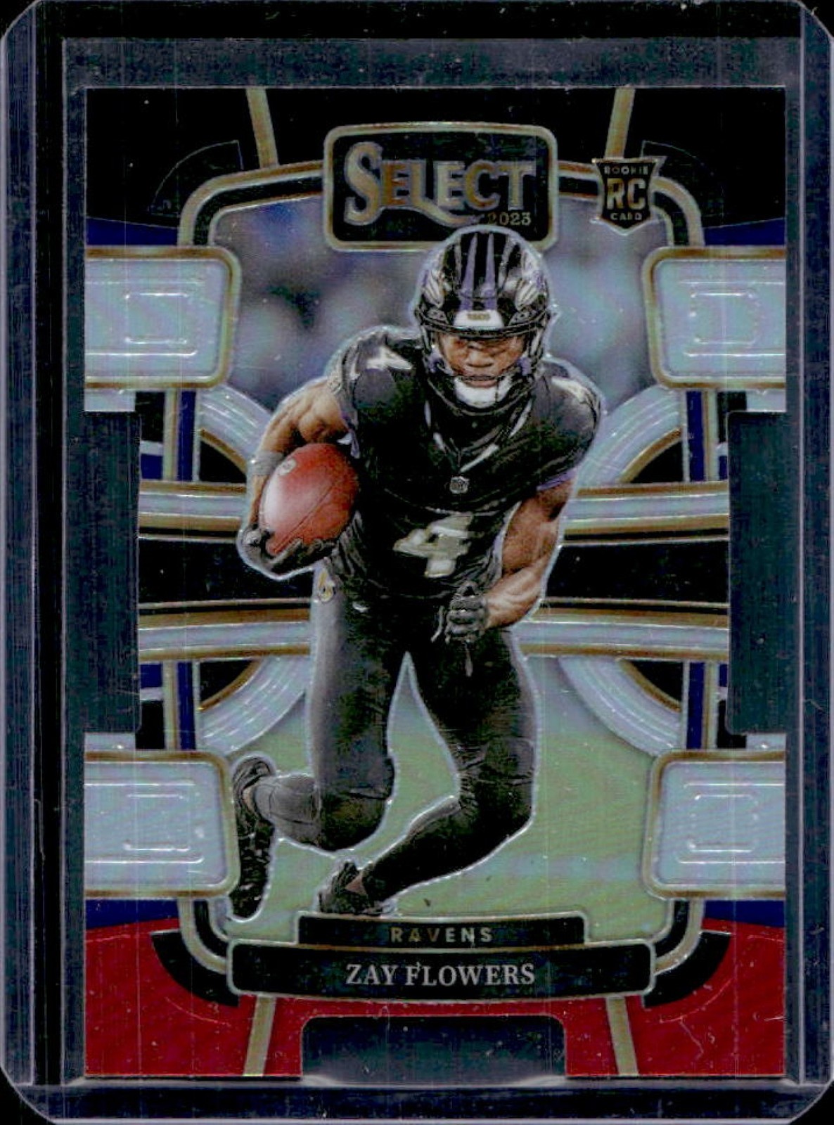 Zay Flowers 2023 Select #8 Concourse Black & Red Die-Cut Price