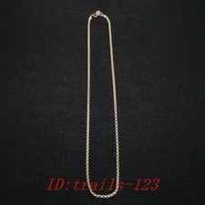 L 23.5 Inch Old Chinese Tibet Silver Handmade Necklace Bracelet Gift Collection