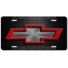 Chevy Bowtie Novelty License Platetag - Redgraymesh Image On Flat Aluminum