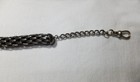 VINTAGE ANTIQUE SILVER 18 INCH BASKET WEAVE STYLE LINK POCKET WATCH FOB — photo 6