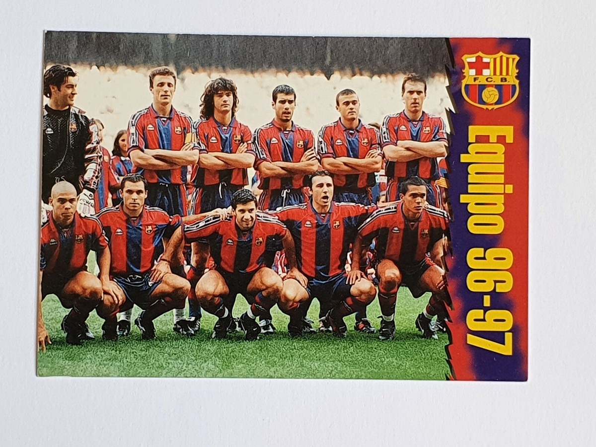 Team FC Barcelona 1996-97 Ronaldo Rookie #9 Panini Very Rare Set
