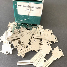 HOME APARTMENT KEY BLANK 100 PK KW-11-6 PIN KWIKSET House Shaped REAL ESTATE