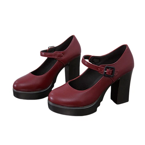 Women Mary Jane Ankle Strap Womens Chunky Platform Pumps Dressy Non-slip Buckle - Picture 20 of 26