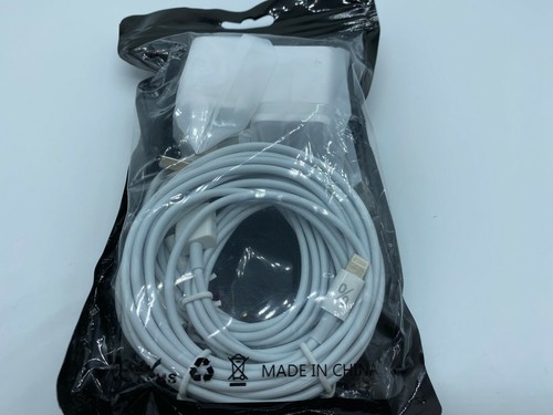 Phone Charger Pack of 5 DENWAN 3ft+6ft+10ft Long Charging Cable and Dual USB ...