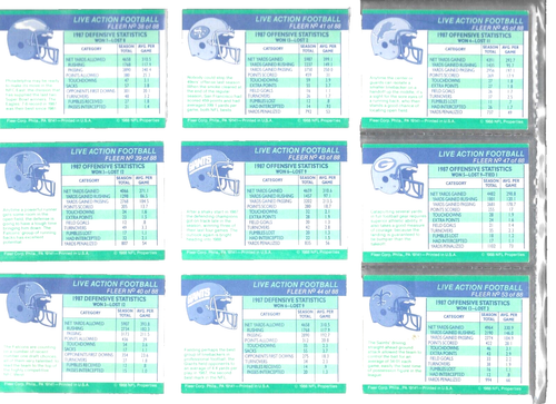 1988 Fleer Live Action Football Lot 2 Of 7 Nine Cards 38 39 40 41 43 44 45 47 53 - Picture 2 of 8