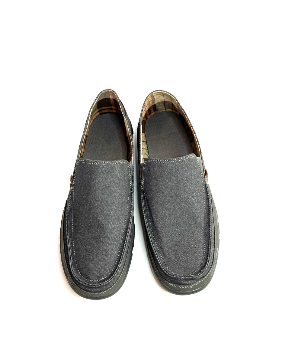 Casual Slip-On Loafers in Black and Gray by Unbranded Amazon.com | Mens Canvas Slip On Loafers Lightweight Comfy  main image 3