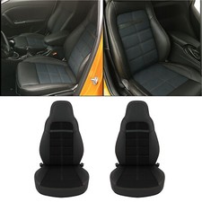 For Chevy Corvette C6 2005-2013 Front Full Set Seat Covers W Orange Stitching