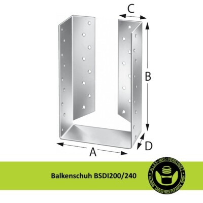 Simpson Strong Tie Balkenschuh BSDI200/240 (20 Stück)