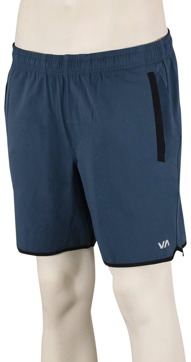 RVCA Yogger Stretch Athletic Shorts Dark Denim New eBay
