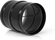 Backdraft Damper with Spring-Loaded Folding Blades Ducting in Range Hoods, Fans